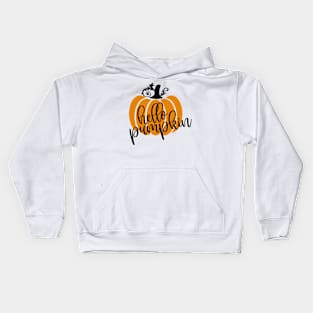 Hello Pumpkin Fall Lovers Kids Hoodie